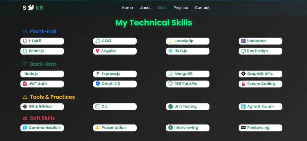 تصميم وبرمجة موقع شخصي احترافي يعرض مهاراتك ومشاريعك بلغة أنيقة ومتجاوبة
