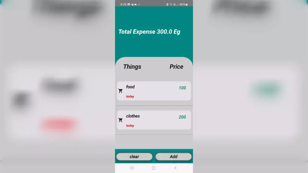 اقدم  لك تطبيق Expense Tracker المخصص لأدارة و تتبع المصاريف بواجة مستخدم انيقه وسهلة الاستخدام . التطبيق يساعد المستخدمين على تسجيل مصاريفهم اليومية ومعرفة اجمالى المصاريف .