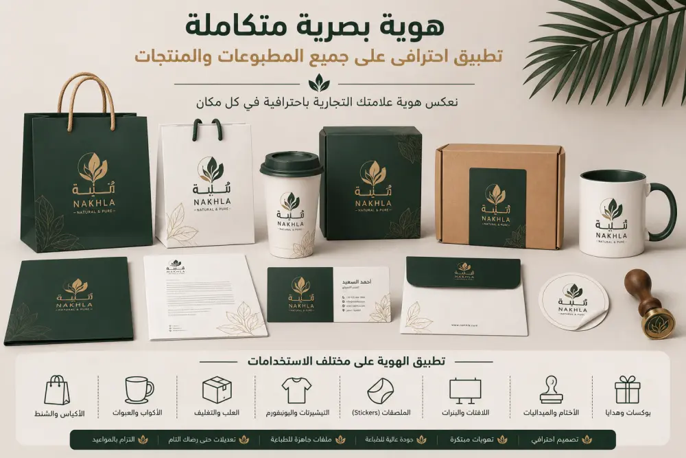 سأصمم لك لوجو احترافي وهوية بصرية متكاملة تميز علامتك التجارية لك لوجو احترافي وهوية بصرية متكاملة تعكس قوة علامتك التجارية