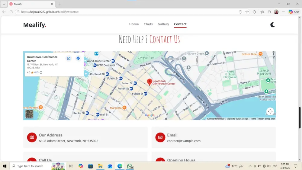 تصميم Landing Page لمطعم بواجهة مستخدم حديثة ومتجاوبة
