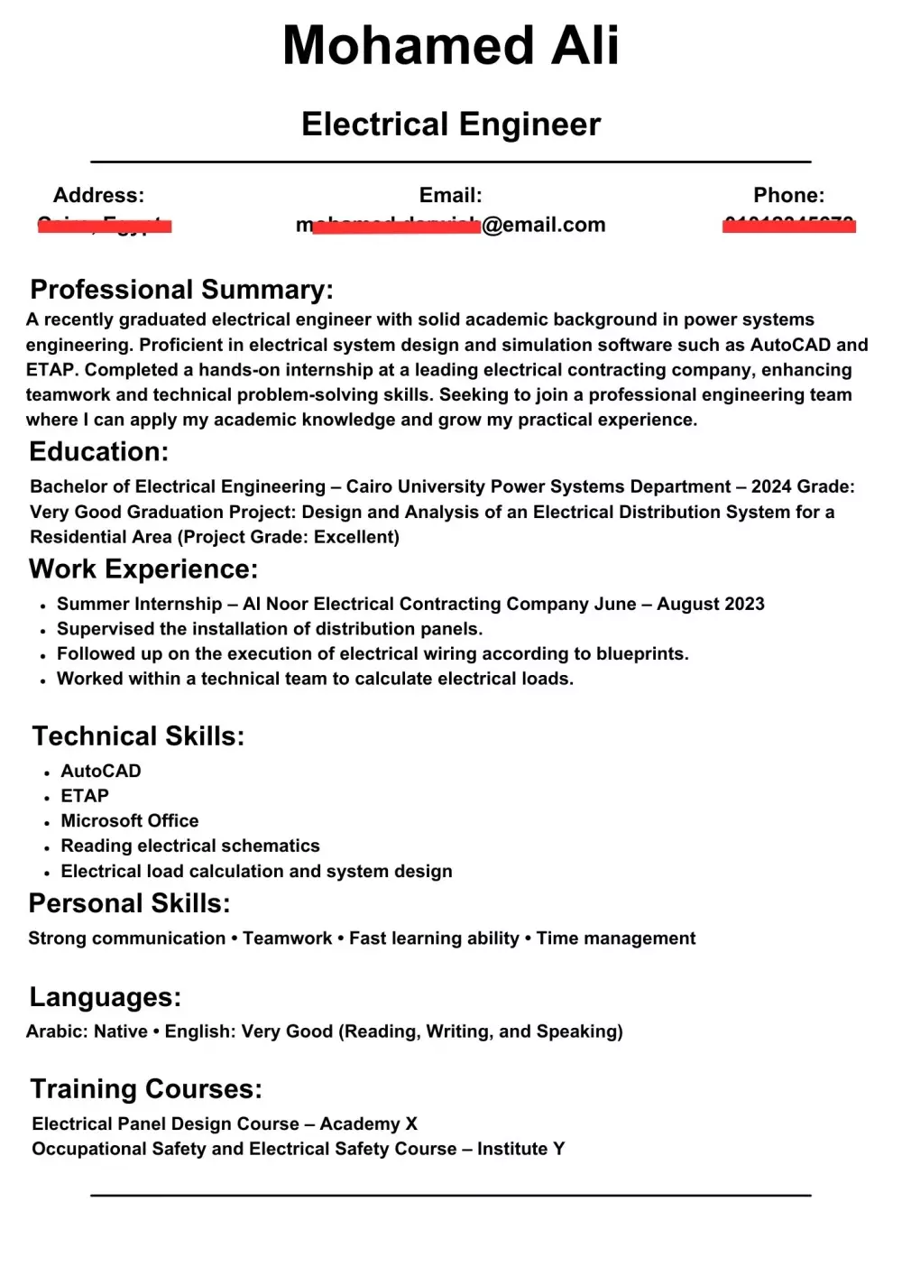 كتابة وتصميم سيرة ذاتية احترافية متوافقة مع نظام ATS باللغة العربية أو الإنجليزية