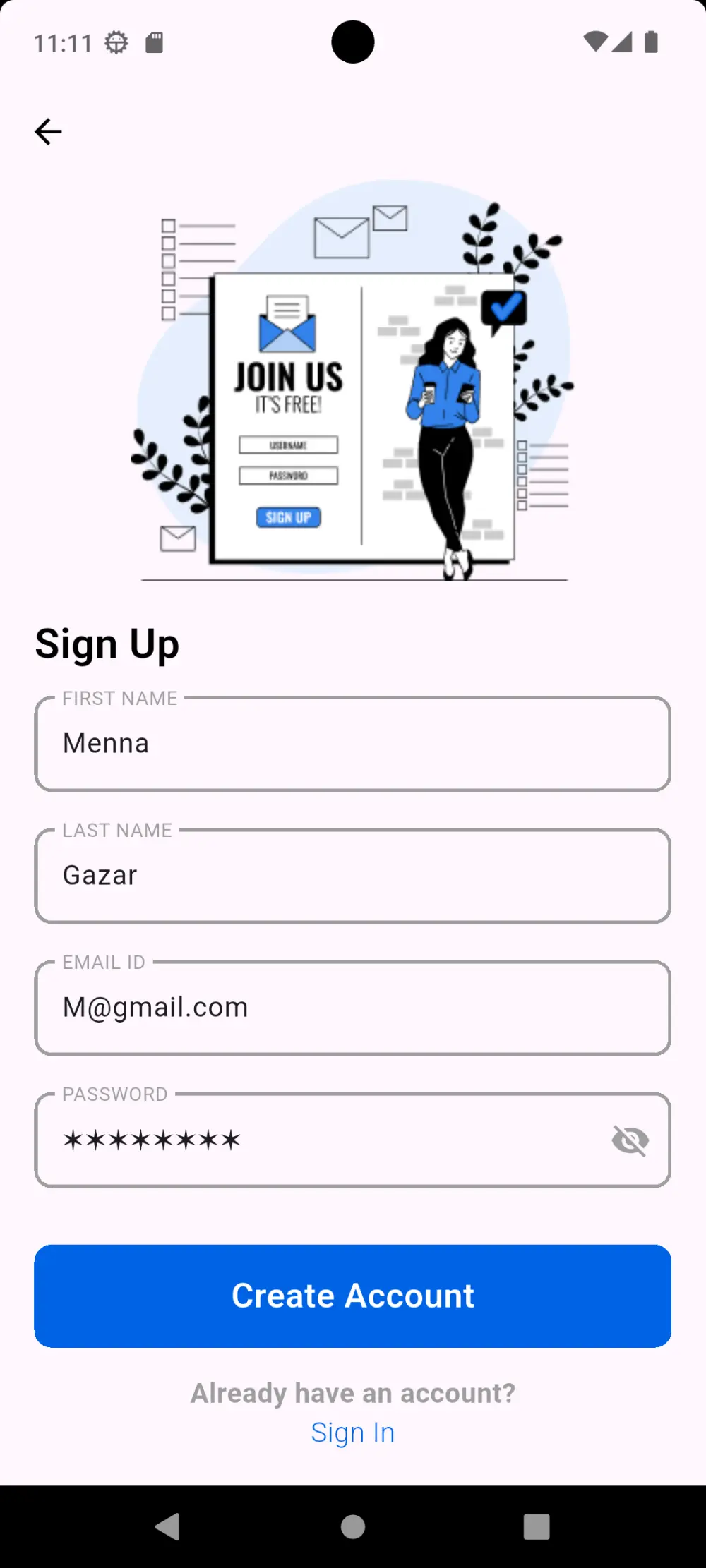 إنشاء Login & Signup UI