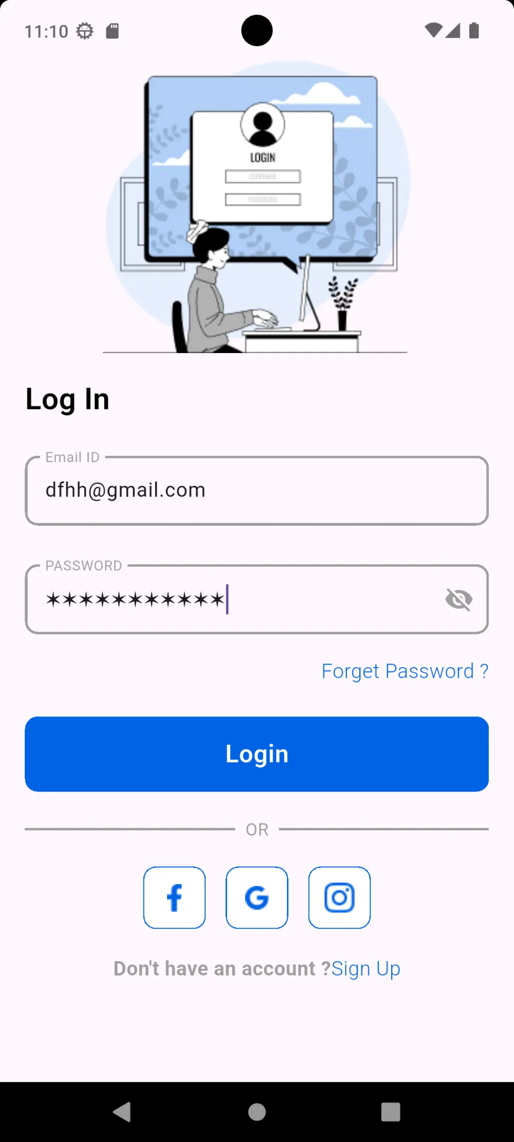 إنشاء Login & Signup UI