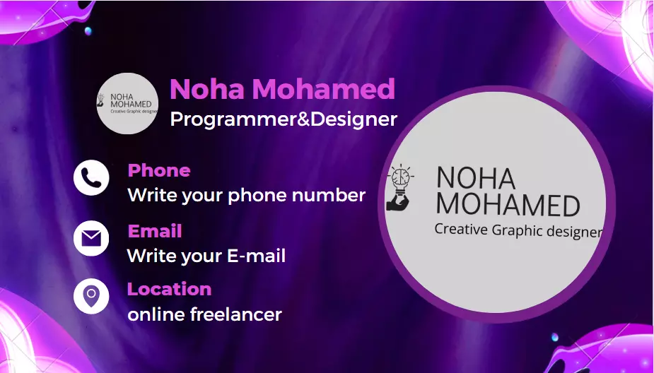 تصميم بطاقات اعمال احترافية تعبر عن هوية مشروعك باستخدام Canva Pro وMicrosoft Designer ( بسيطة )