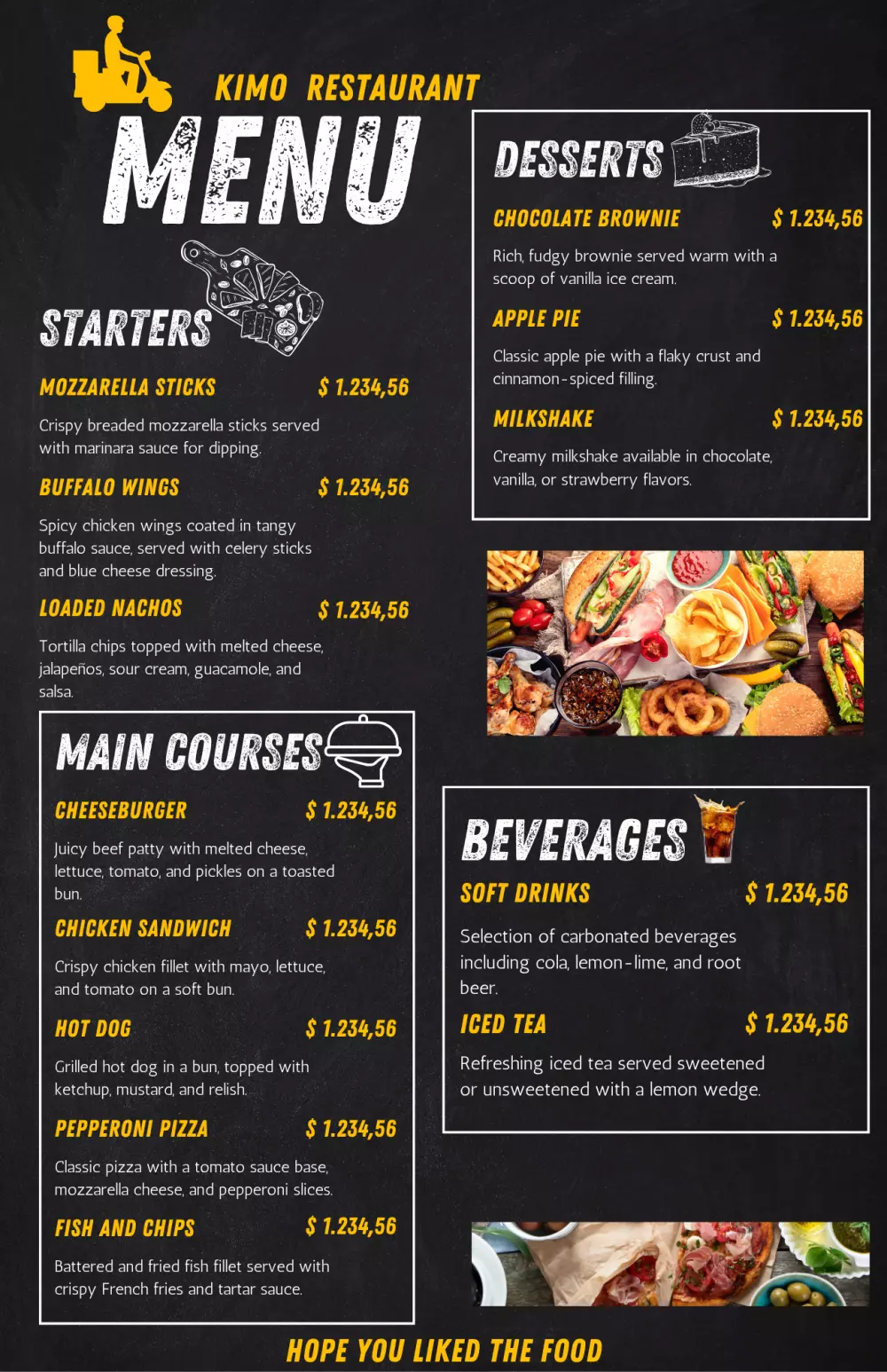 تصميم قائمة طعام احترافية ( Menu ) وجذابة لمطعمك أو كافيهك