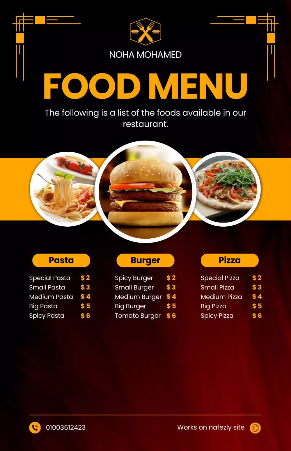 تصميم قائمة طعام احترافية ( Menu ) وجذابة لمطعمك أو كافيهك