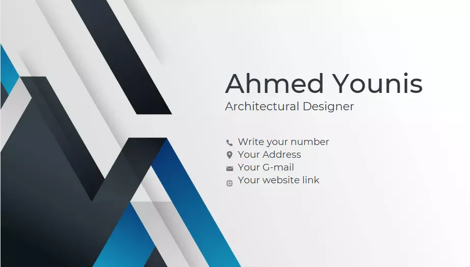 تصميم كارت عمل أنيق واحترافي يبرز هويتك الشخصية أو التجارية ( احترافية )