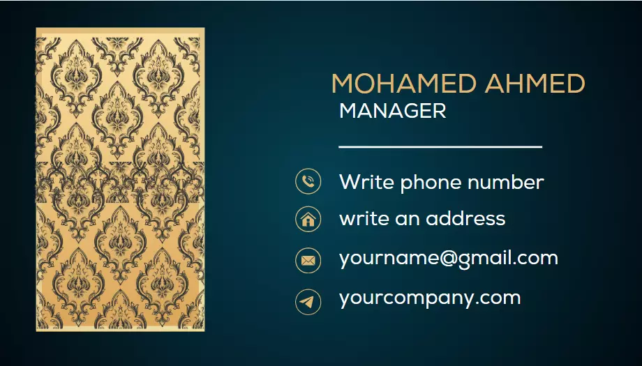 تصميم كارت عمل أنيق واحترافي يبرز هويتك الشخصية أو التجارية ( احترافية )