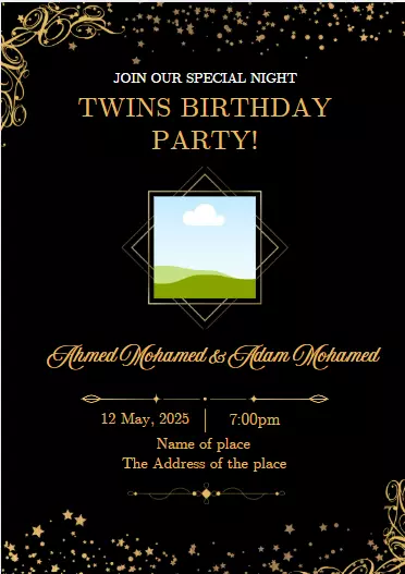 تصميم دعوة زفاف أو مناسبة بأناقة وذوق عالي يناسب ذوقك ( احترافية )