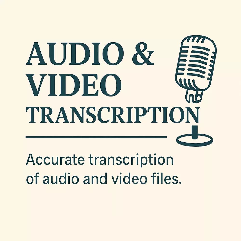 كتابة وتفريغ أي محتوى صوتي أو مرئي باحتراف وسرعة