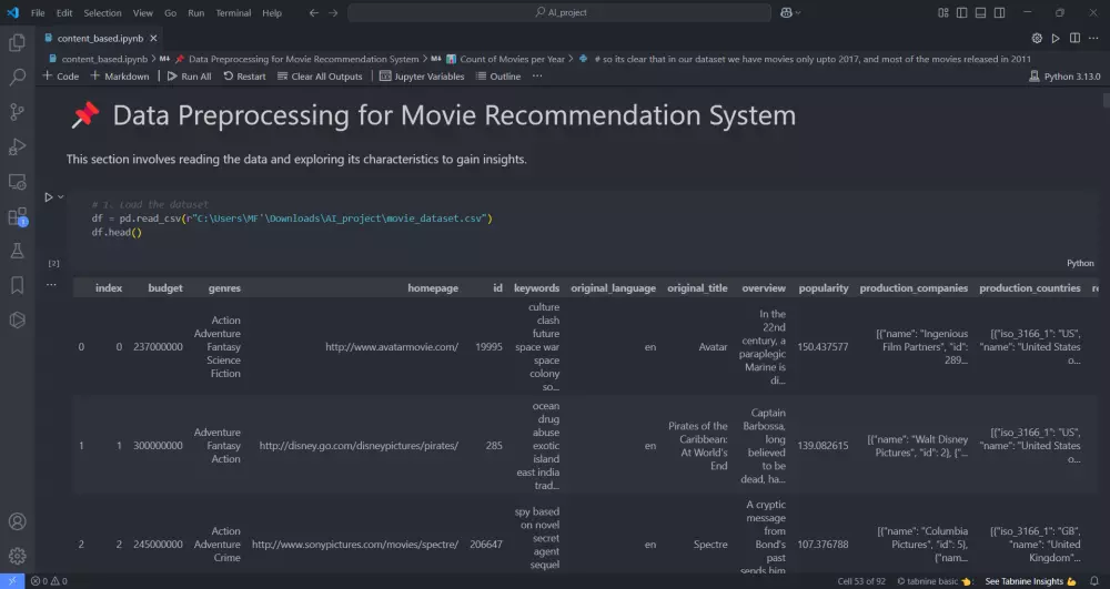 تحليل بيانات احترافي باستخدام Python لاستخراج رؤى تساعدك في اتخاذ قرارات أفضل. يشمل تنظيف البيانات، التحليل الإحصائي، رسوم بيانية، وتقرير شامل بجودة عالية وعمل EDA.