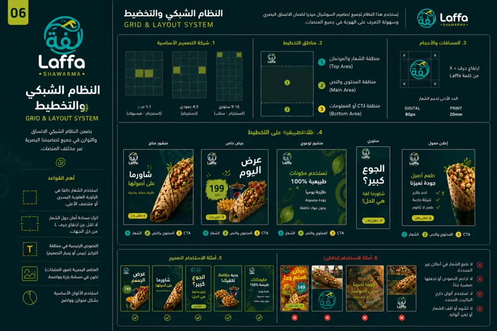 تصميم هوية بصرية كاملة للمطاعم والكافيهات بشكل احترافي وجذاب للعملاء