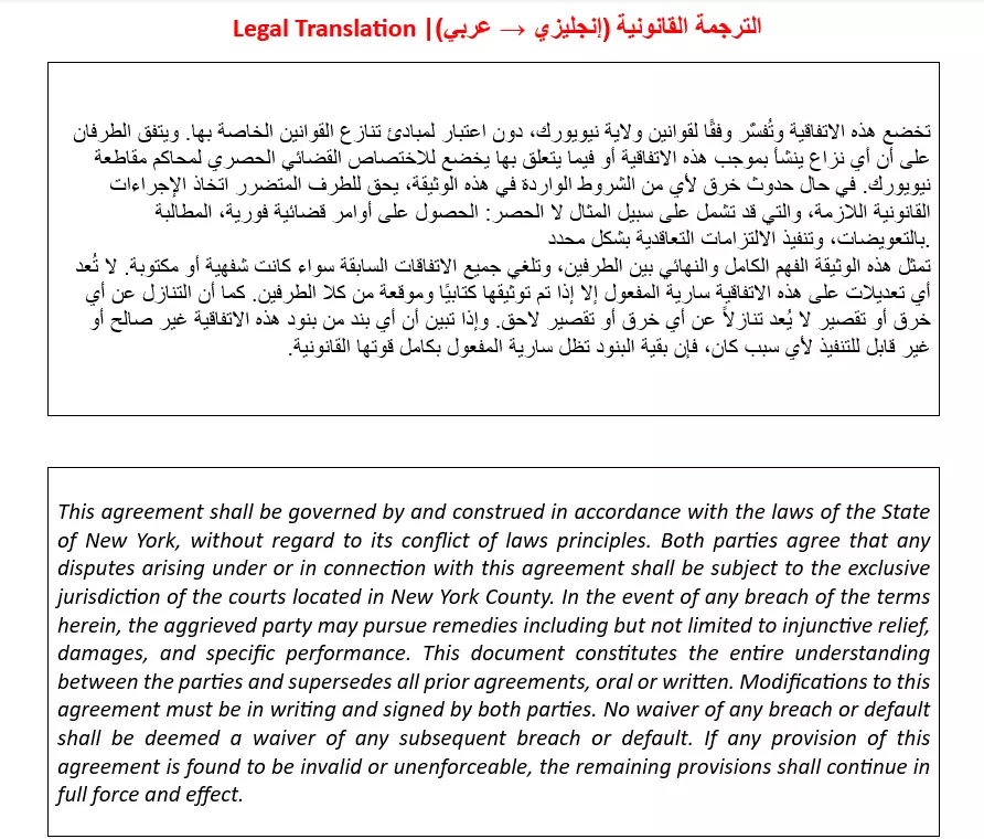 ترجمة احترافية بين العربية والإنجليزية والعكس
