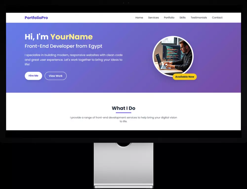 انشاء وتصميم موقع portfolio