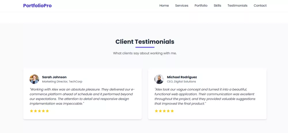 انشاء وتصميم موقع portfolio