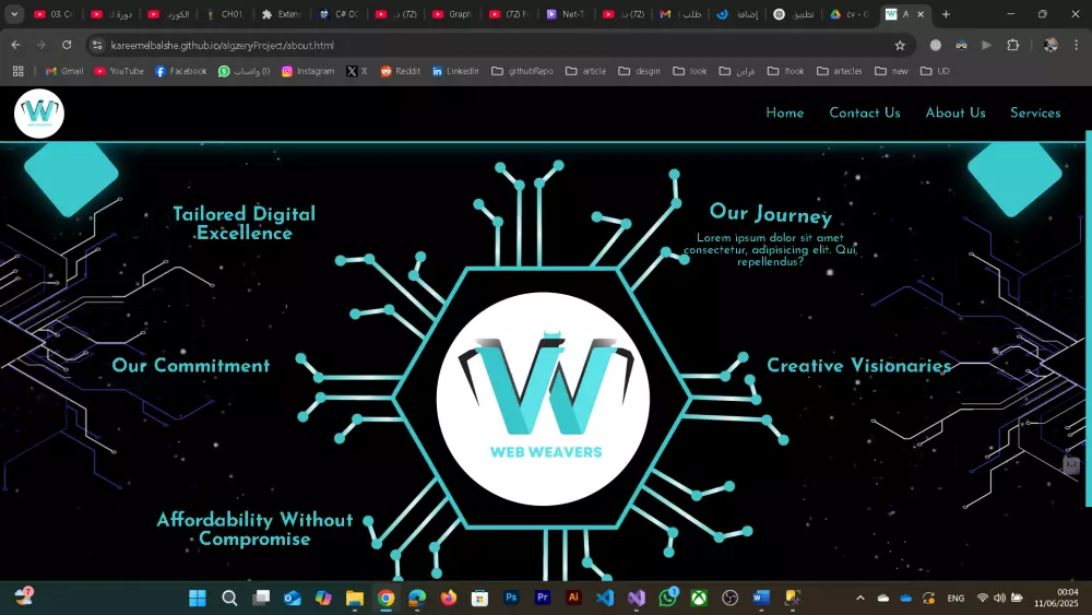إنشاء مواقع احترافية باستخدام HTML وCSS وJavaScript وBootstrap