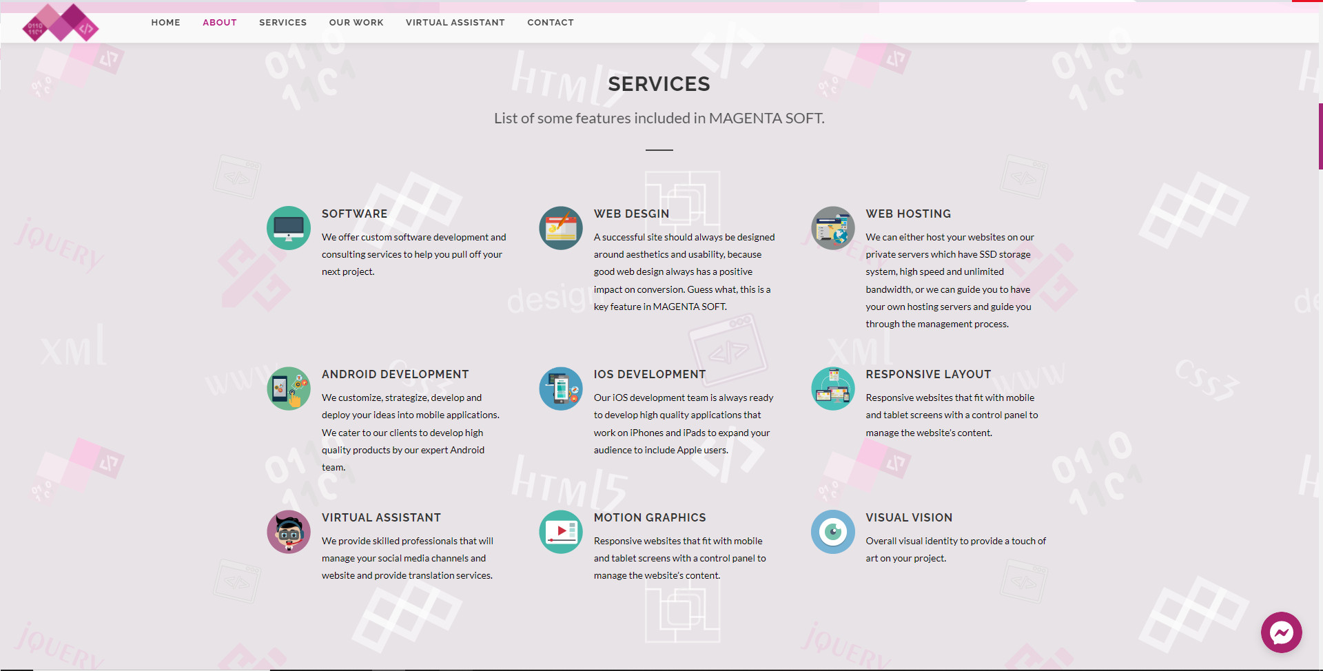 تصميم موقع ويب ( نظام الصفحة الواحدة )