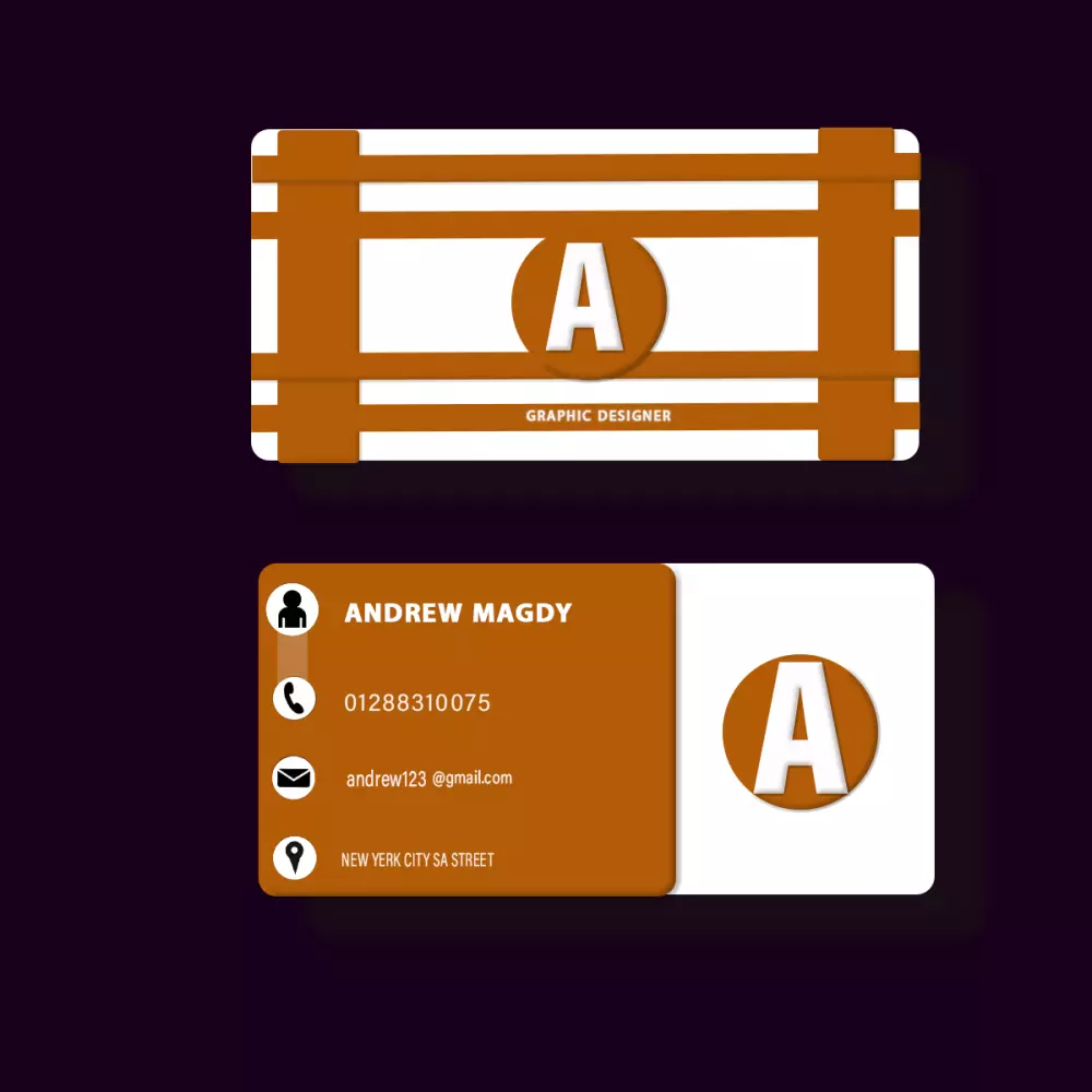 تصميم كارت شخصي او بطاقه اعمال احترافية