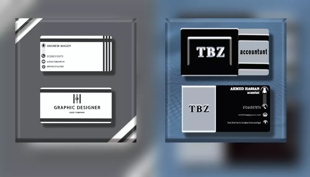 تصميم كارت شخصي او بطاقه اعمال احترافية