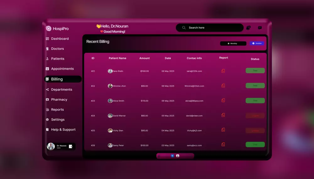 تصميم داشبورد احترافيه(UI/UX)Dashboard