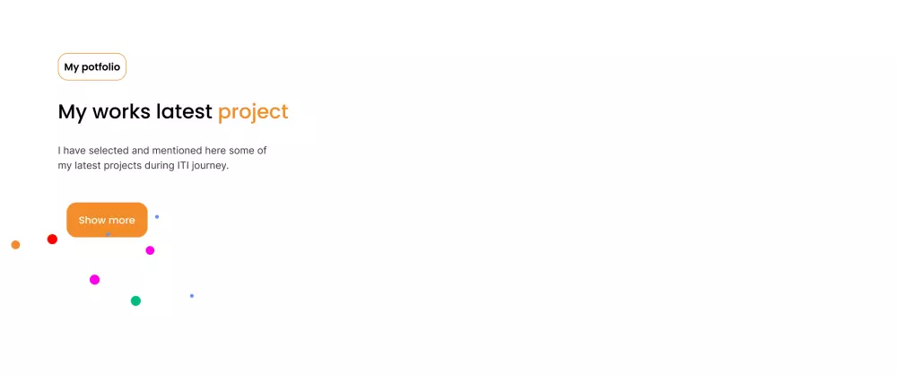 تصميم صفحة اعمال (برتفليو)