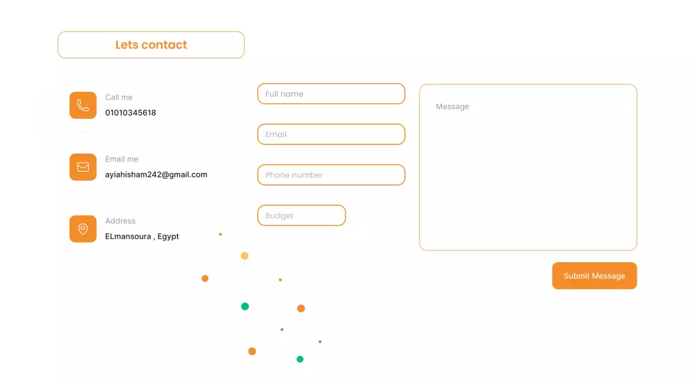 تصميم صفحة اعمال (برتفليو)