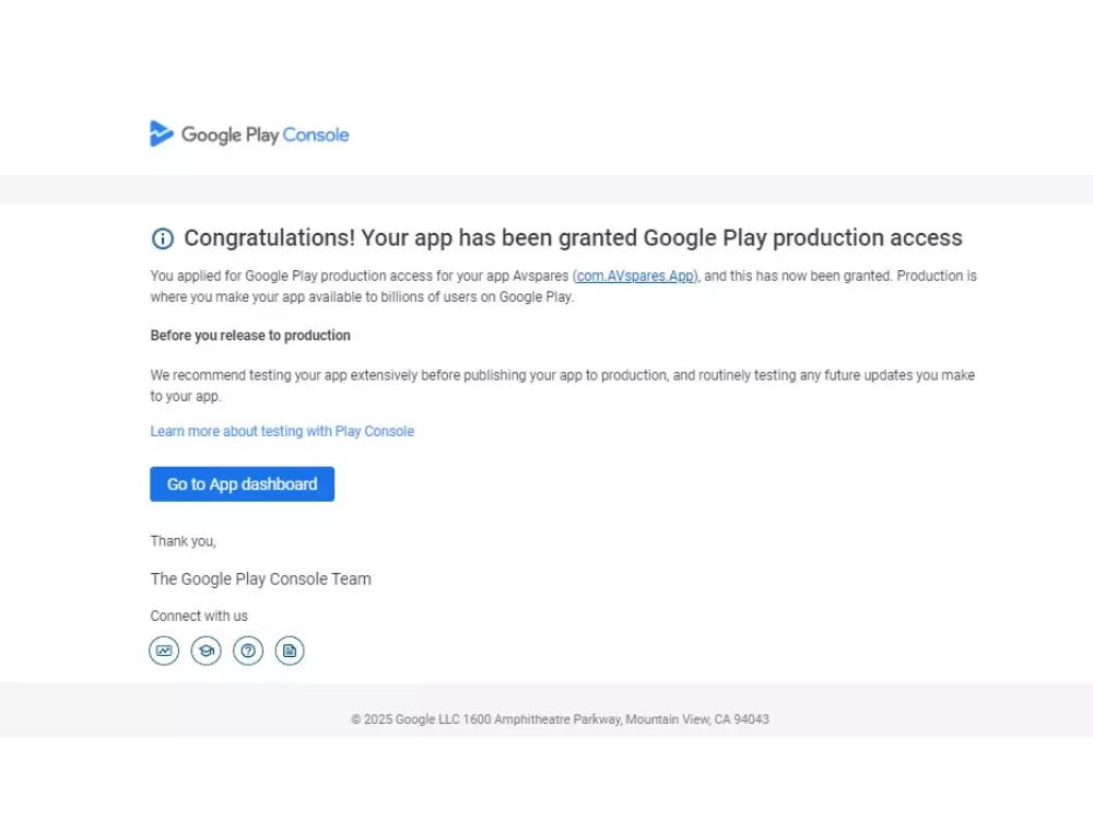 اختبار تطبيقك على Google Console ضمان اجتياز الاختبار