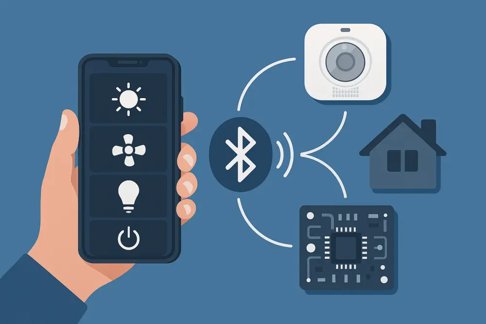 تصميم برامج الموبيل للتحكم عن طريق ال Bluetooth  فى الانظمة الالكترونية و ال اسمارت هوم و مشاريع الطلاب
