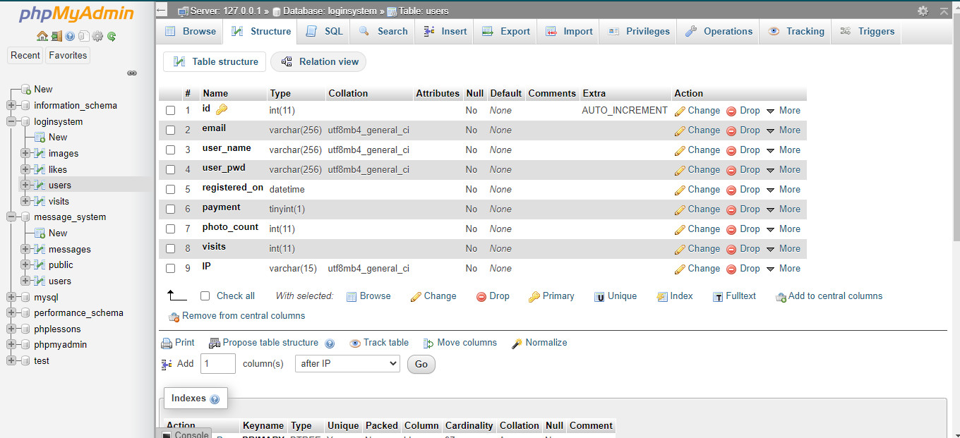 بناء وتنظيم قواعد البيانات للمواقع (Database Management System)