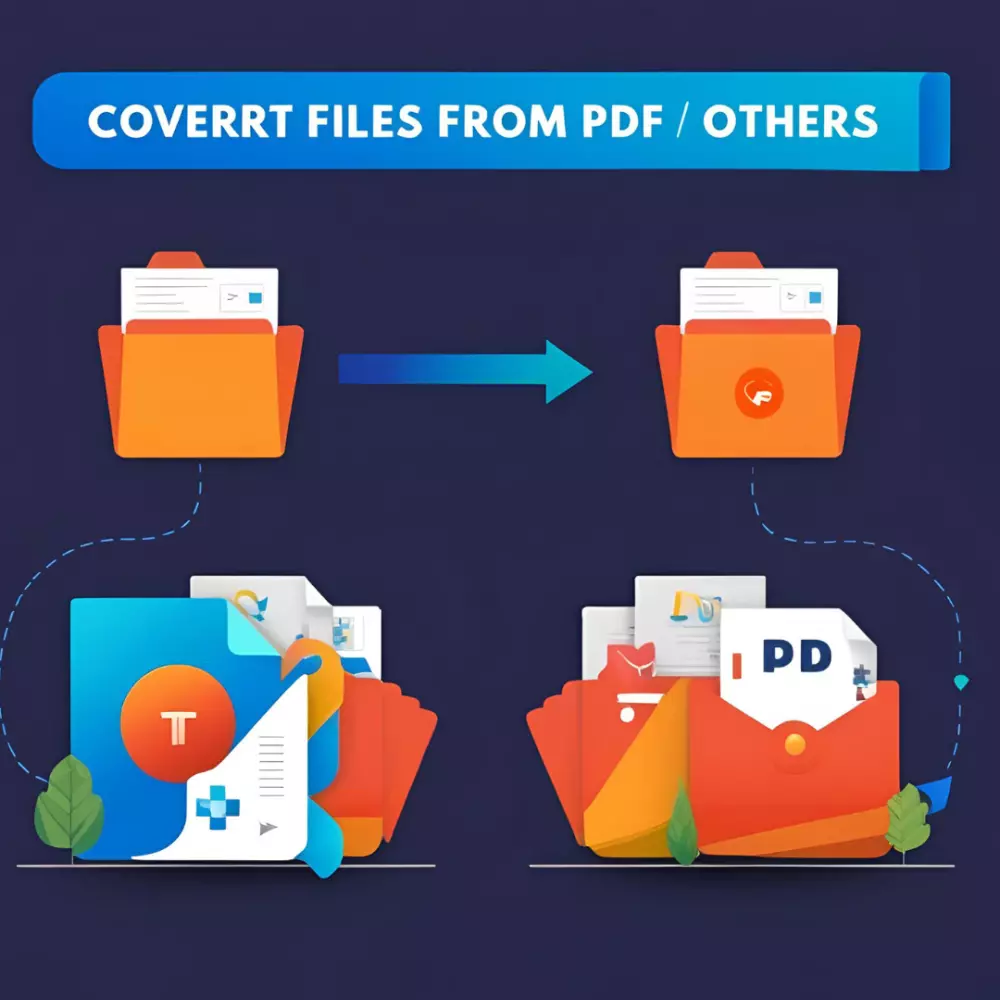 تحويل الملفات من pdf لجميع الاشكال الاخري  ( word , power point , excell )