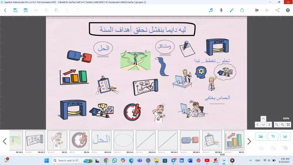تصميم فيديو وايت بورد انيميشن