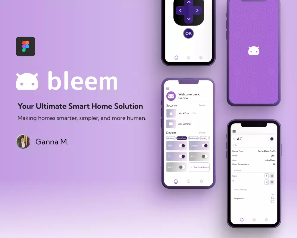 تصميم واجهات لتطبيقات المنزل الذكي (Smart Home)