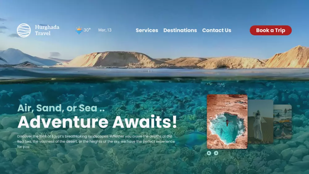 تصميم واجهة وتجربة مستخدم لمواقع وكالات السفر