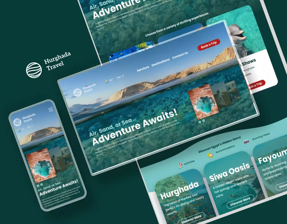 تصميم واجهة وتجربة مستخدم لمواقع وكالات السفر