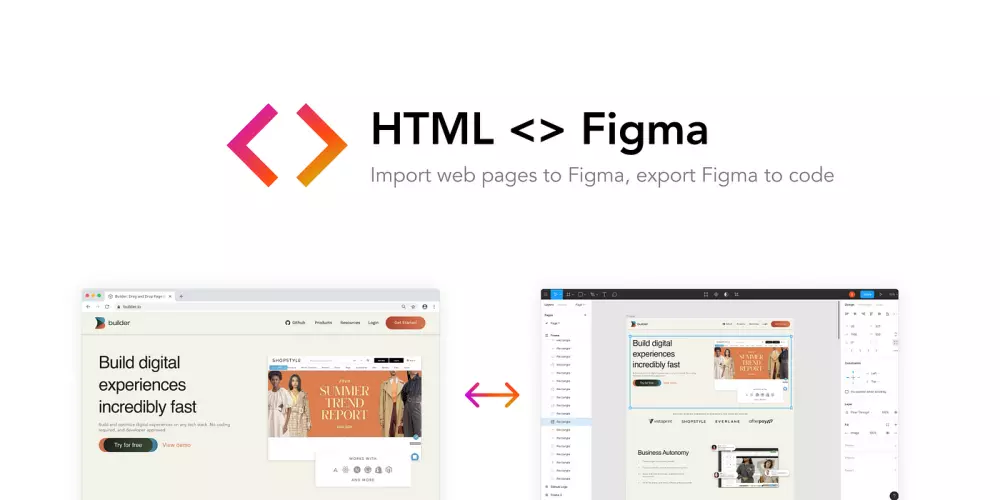 تحويل تصميم Figma إلى كود HTML5 + CSS3 أو TailwindCSS