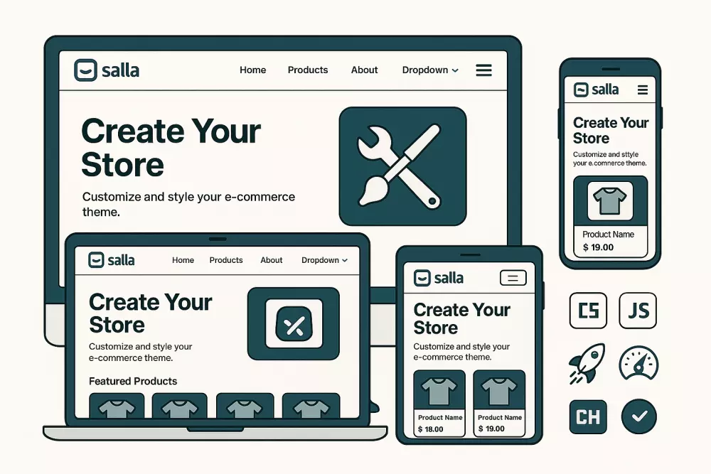 تخصيص وتنسيق ثيم متجر سلة باستخدام CSS وJavaScript لتصميم واجهة احترافية ومتجاوبة