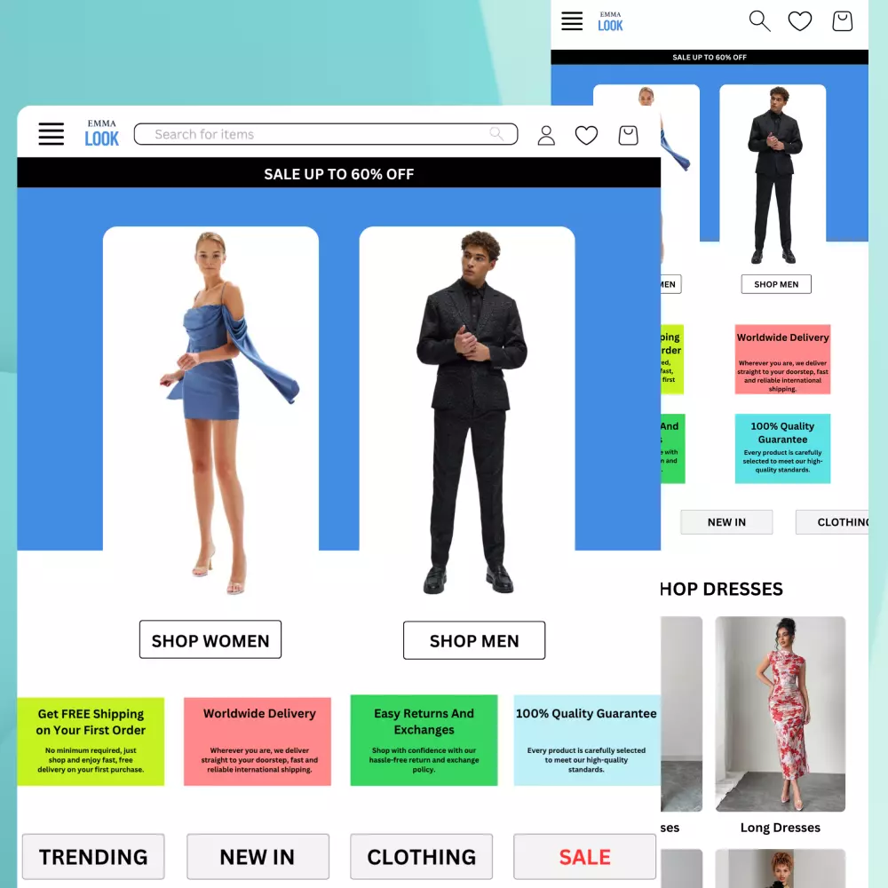 تصميم موقع / متجر إلكتروني