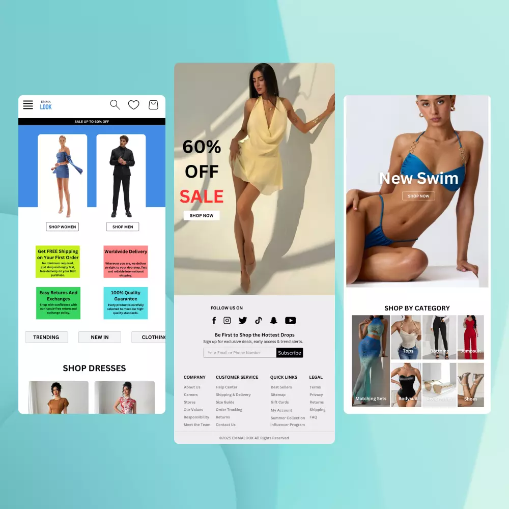 تصميم موقع / متجر إلكتروني