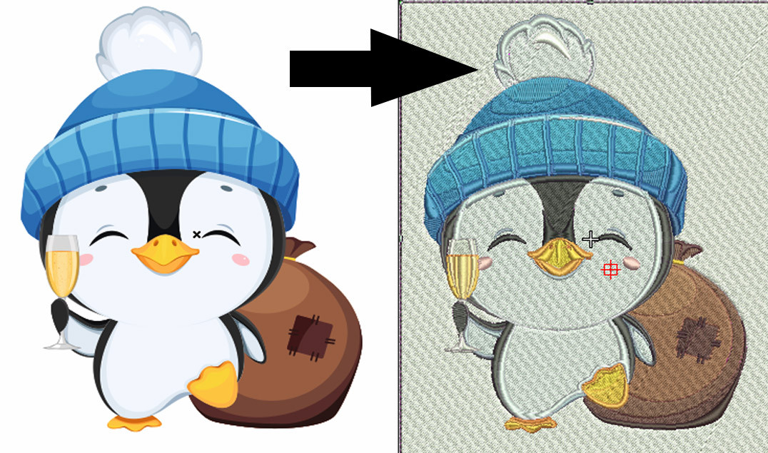 سأقوم بتحويل شعارك أو رسمك إلى ملف تطريز باستعمال برنامج wilcom