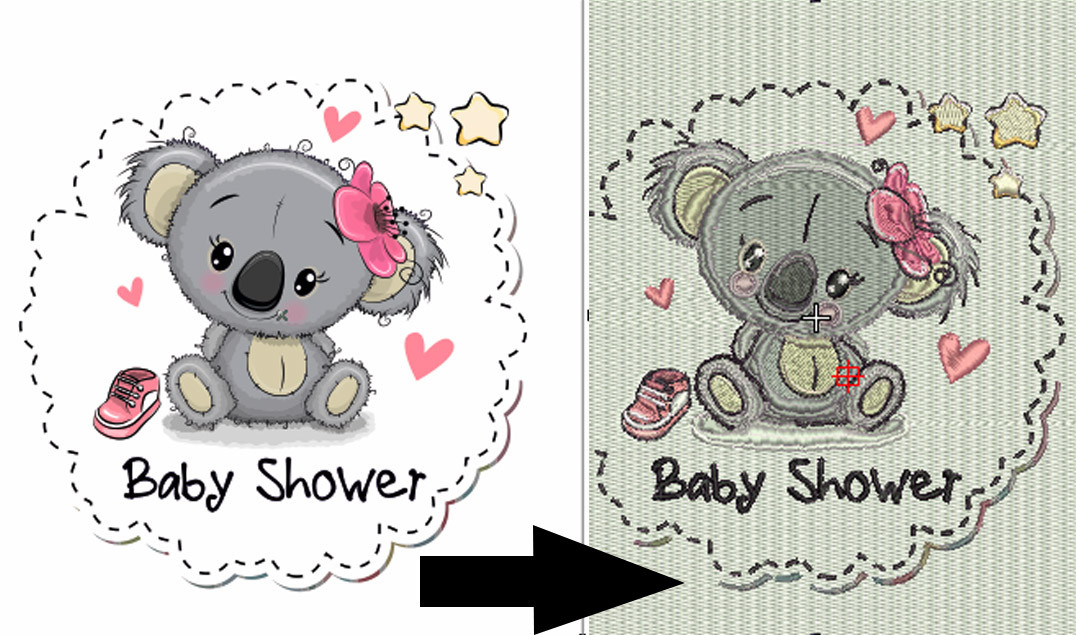 سأقوم بتحويل شعارك أو رسمك إلى ملف تطريز باستعمال برنامج wilcom