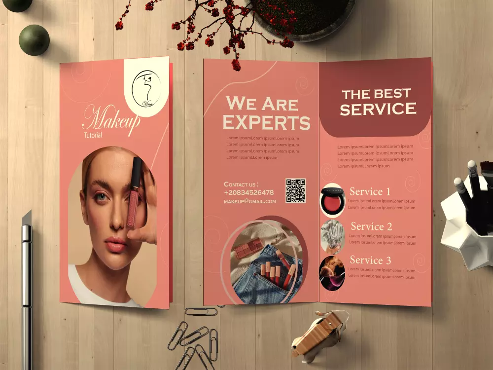 خدمة تصميم بروشور احترافي (1-3 صفحات)