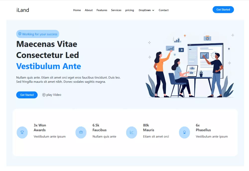 تصميم وتطوير صفحات هبوط عصرية ومتجاوبة