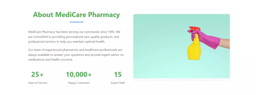 تصميم صفحة هبوط عصرية لصيدلية