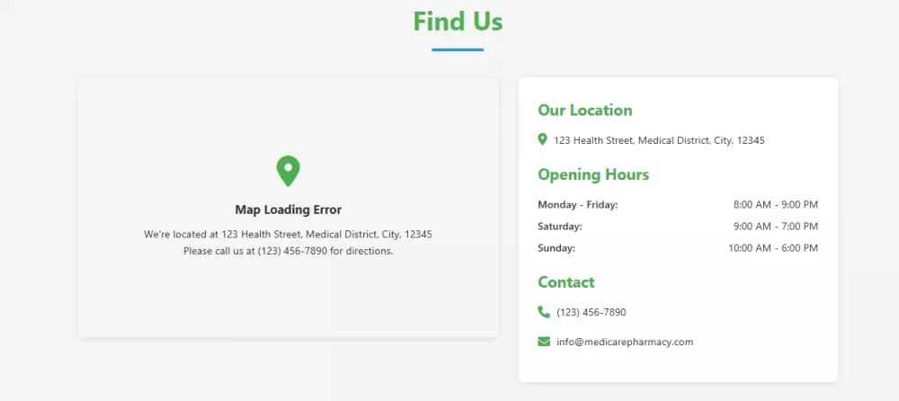 تصميم صفحة هبوط عصرية لصيدلية