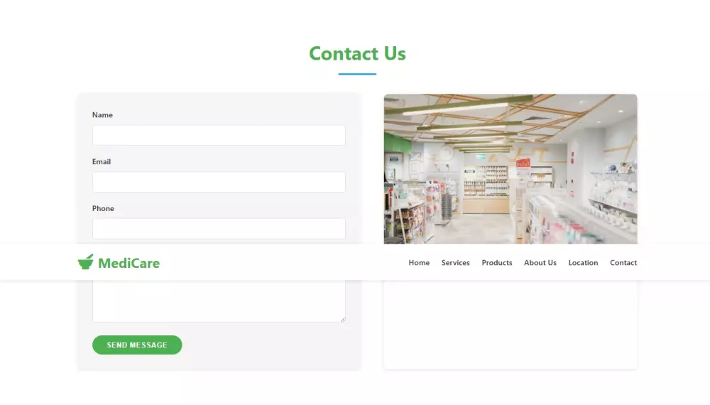 تصميم صفحة هبوط عصرية لصيدلية