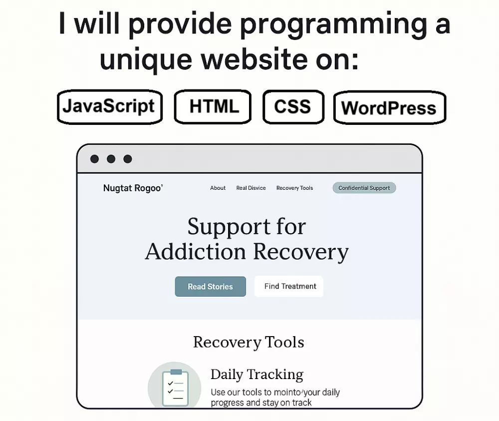 خدمة تصميم وتطوير مواقع إلكترونية احترافية باستخدام HTML , JavaScript , CSS , WordPress