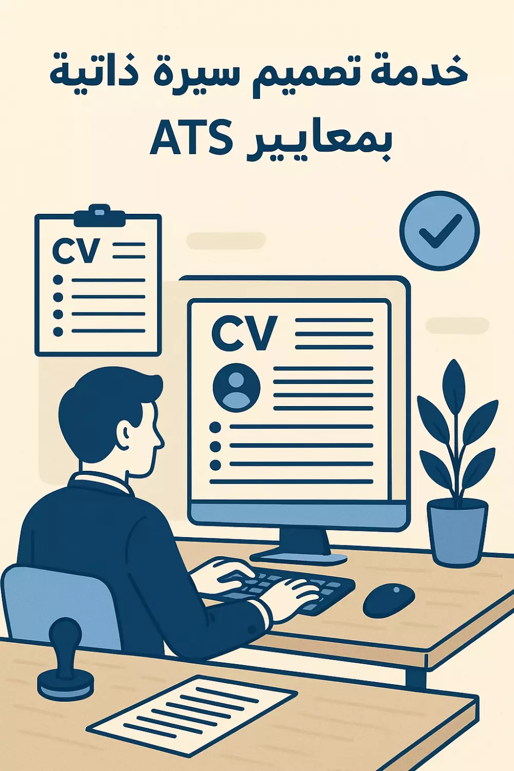 تصميم سيرة ذاتية احترافية بمعايير ATS كتابة و ترجمة