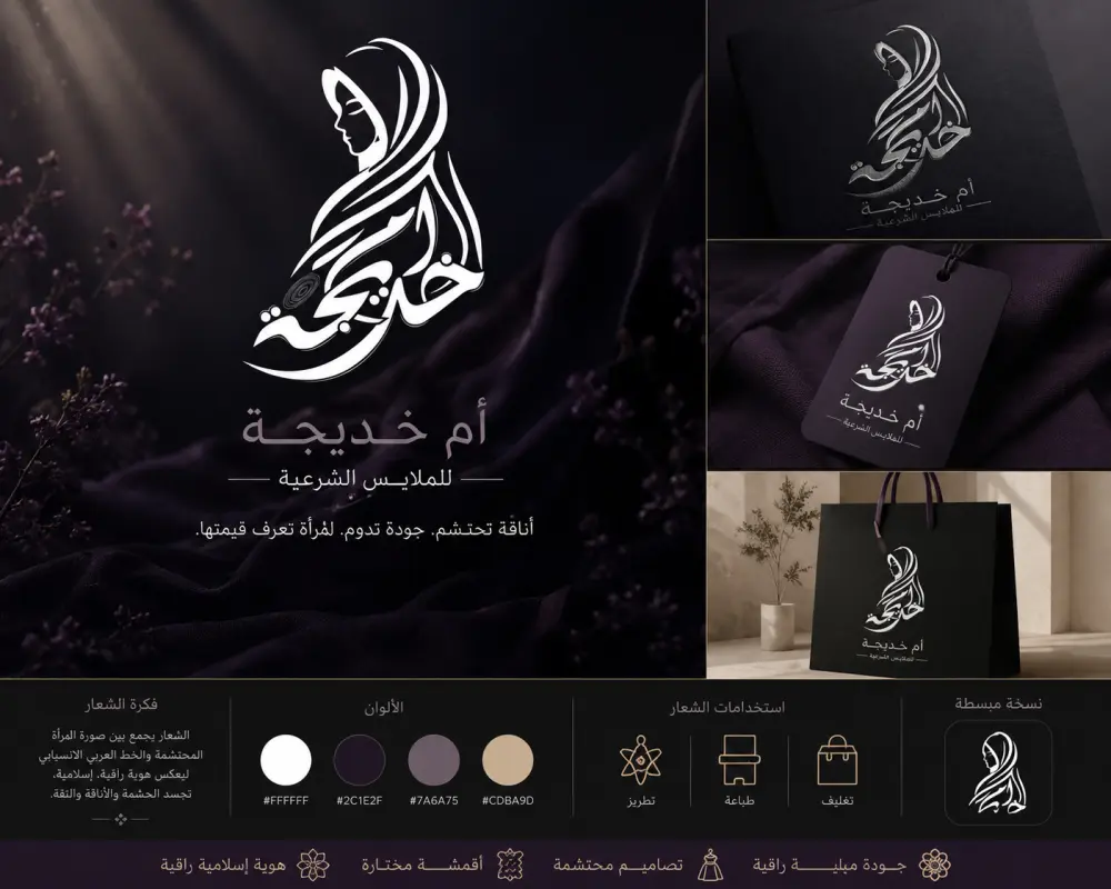 تصميم شعار احترافي بالخط الثلث يعبر عن هوية المجال