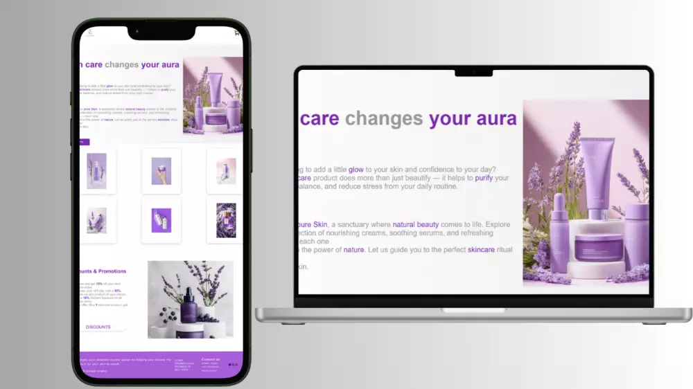 تصميم  موقع الكترونى متجاوب مع جميع الشاشات بتصميم عصري وجذاب