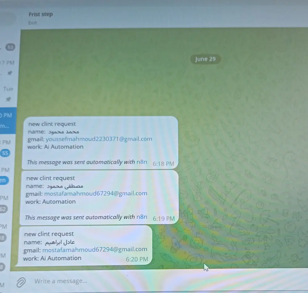 إنشاء Workflow باستخدام n8n لأتمتة المهام.